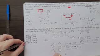 Resolução de exercícios Termometria [upl. by Hermina]