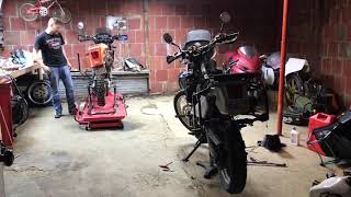 KLR 650 Tightening Steering Head and Other Random Things [upl. by Aleyak]