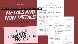 Metals and Non Metals  CLASS 10  CBSE  NCERT LINE BY LINE EXPLAINATION  SCIENCE  PART 2 [upl. by Remas]