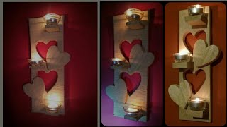 Amazing DIY Home Decor Wall Art using Cardboard  DIY Candle Holder using Cardboard  DIY wall Decor [upl. by Winnifred882]