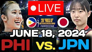 PHILIPPINES VS JAPAN LIVE 🔴 JUNE 18 2024  AVC WOMENS U18 VOLLEYBALL CHAMPIONSHIP 2024 avc2024 [upl. by Oiracam]