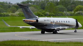 Flexjet Operations Malta Embraer Praetor 600 9HIFX closeup [upl. by Eelano877]