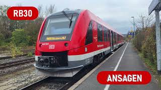 Mittelfrankenbahn  Ansagen aus der RB30 Nürnberg Hbf  NeuhausPegnitz [upl. by Leahpar]