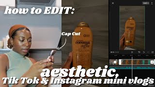 How To Edit Aesthetic Mini Vlogs for Tik Tok amp Instagram  Detailed Editing Tutorial  Part 2 [upl. by Nilorac]