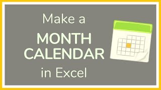 How to Create a Month Calendar in Excel  Tutorial 📆 [upl. by Aloise]