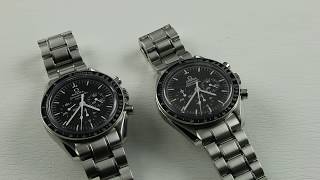 Omega Speedmaster Comparison  1957 Speedy vs 3573 Moonwatch [upl. by Hagood64]