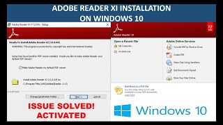 How To Install Adobe Reader XI On Windows 10 11004  Activated  Easy Step [upl. by Wheelwright901]