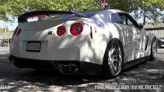 Tuned Nissan GTR R35  Nissan Skyline GTR R34 [upl. by Airtemad]