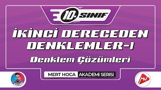 İkinci Dereceden Denklemler1  Denklem Çözümleri  10Sınıf Konu Anlatımı  Akademi Serisi [upl. by Eanore992]