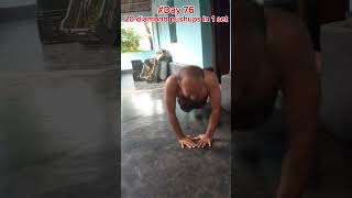 20 diamond pushups in 1 set✅Day 76 [upl. by Trici]