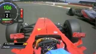 Fernando Alonso vs Hamilton Silverstone 2012 onboard [upl. by Leverett43]