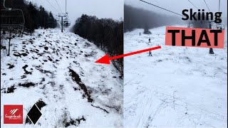 CRAZY bare conditions at Sugarbush  Early Season Runs [upl. by Hairym465]