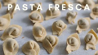 PASTA FRESCA come prepararla SENZA UOVA  Cappelletti fatti in casa [upl. by Traci]