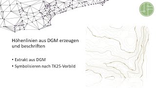 QGIS  Konturlinien Höhenlinien Relieflinien aus DGM erzeugen und nach TK25 symbolisieren [upl. by Valdes]