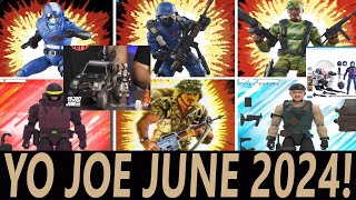 GI JOE JUNE RELEASES REVEALS THOUGHTS AND MORE STINGER MARAUDERS RETRO COBRA COMMANDER [upl. by Akiv]