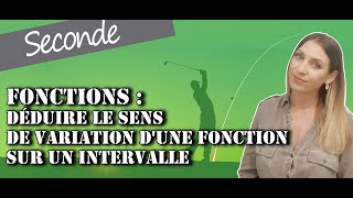 Fonctions  Déduire le sens de variation dune fonction sur un intervalle [upl. by Aicekan573]