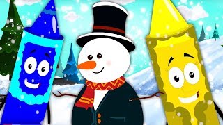 Muñeco de nieve de navidad  canción para niños  Christmas Snowman  Crayons Nursery Rhymes Español [upl. by Llenehc774]