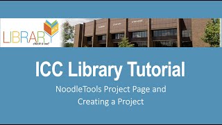 NoodleTools Project Page and Creating a Project [upl. by Dnaltroc]