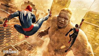 SpiderMan vs Sandman Fight Scene SpiderMan 2 PS5 4K ULTRA HD [upl. by Ocnarfnaig282]