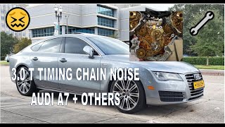 30 T AUDI TFSI ENGINE TIMING CHAIN RATTLE NOISE COLD Start  PART 1 audi automotive a7 [upl. by Baalman668]