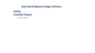 Best RoadHighway Design Software [upl. by Aronek]