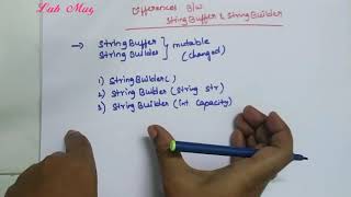 Difference between StringBuffer and StringBuilder in java  32  JAVA COURSE in telugu [upl. by Combe632]