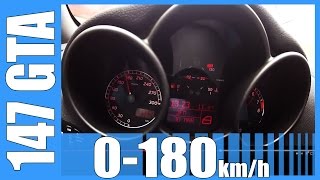 Alfa Romeo 147 GTA 32 V6 0180 kmh NICE Acceleration Test Autobahn [upl. by Hailee688]