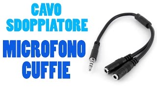 Come collegare microfono esterno al cellulare CAVO SDOPPIATORE SPLITTER 35mm [upl. by Weatherby]