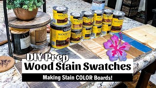 WOOD STAIN COLORS  Making Stain Color Boards for my future DIY projects [upl. by Nacul858]