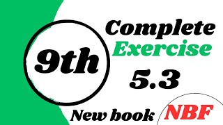 9th MathsChap5  Ex 53National Book FoundationLec 3 [upl. by Gnoh304]