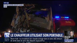 Aisne le chauffeur du camion a utilisé son portable avant laccident [upl. by Ppik]