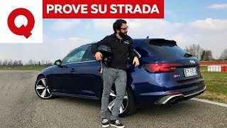 Nuova Audi RS4 è davvero così veloce La prova definitiva  Quattroruote [upl. by Zumstein]