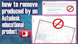 AutoCAD tutorialHow to remove produced by an autodesk educational product plot stamp [upl. by Itnava]