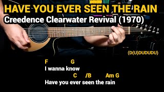 Have You Ever Seen The Rain  Creedence Clearwater Revival 1970 Easy Guitar Chords Tutorial Lyrics [upl. by Sterrett732]