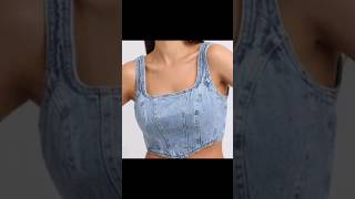 Denim Corset top 💙 viral youtubeshorts shorts love trending trendingshorts song youtube [upl. by Gordan]