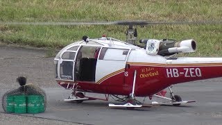 RC Helicopter Aérospatiale SA 316B Alouette III transported Oil Barrels [upl. by Welford]