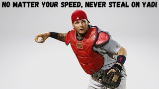 Yadier Molina Throwing Out Extremely Fast Runners [upl. by Nnylirak261]