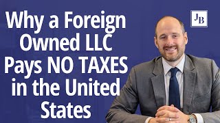 Why a Foreign Owned LLC Pays NO TAXES in the United States [upl. by Yeh]