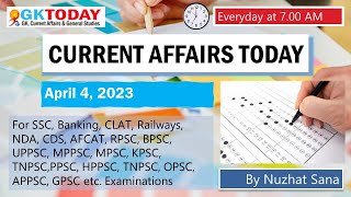 04 April 2023 Current Affairs by GK Today  GKTODAY Current Affairs  2023 [upl. by Navets524]