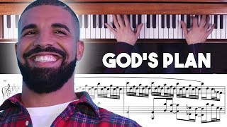 Drake  Gods Plan Advanced Piano Cover With Sheet Music [upl. by Darda282]