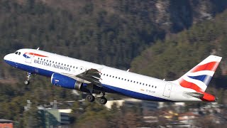 4K  Late Afternoon  Plane Spotting at the LOWI Innsbruck Airport [upl. by Sito]