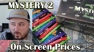 Mystery Booster 2 DOUBLE box Opening  MTG  On Screen Prices  INSANE [upl. by Nirroc]