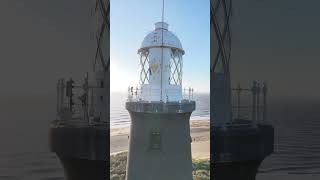 Exploring Spurn Point Lighthouse  DJI Mini 4 Pro Drone Footage djimini4pro aerialphotography [upl. by Aihgn119]