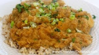 Red Lentil Stew W Root Veggies  Clean Eating Recipe [upl. by Hickey]