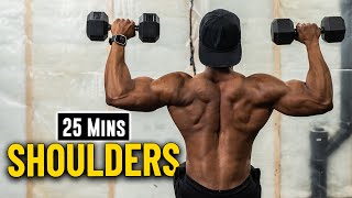 25 Minute Dumbbell Shoulders Workout  Build amp Burn 13 [upl. by Thaddaus]