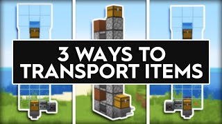 Minecraft 3 Ways To Build An Item Elevator  120 [upl. by Carolle]