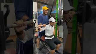 Squat 97 Kg Half squat 💨Motivation 🔥bodybuilding tahir Virk [upl. by Araht]