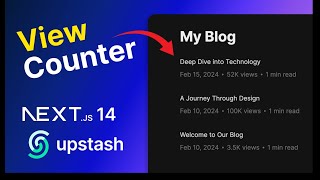 Nextjs 14 Blog w View Counter and Minute Read [upl. by Jefferey]