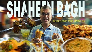 Best SHAHEEN BAGH Non Veg Street Food Walk Part 1  Afghani Samosa  Lahori Chicken Paratha  Rolls [upl. by Zischke]