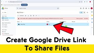 How To Create Google Drive Link To Share Files  To Create Shareable Folder Step By Step Guide [upl. by Eirrol531]